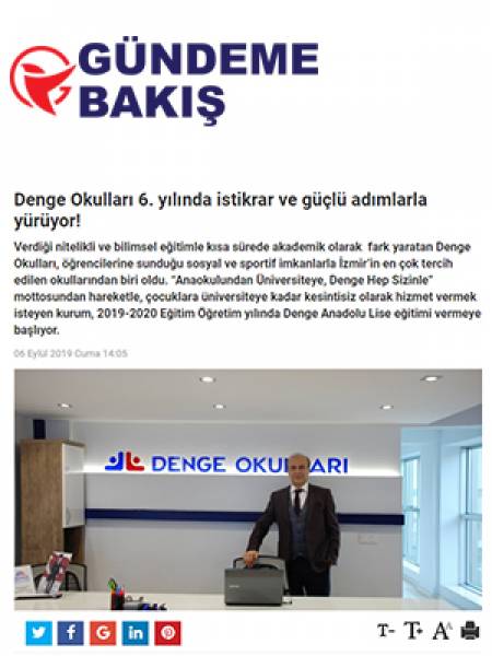 Denge Okulları 6. yılında istikrar ve güçlü adımlarla yürüyor!